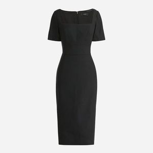 J.CREW Square Neck sheath dress NEW Black Size 2